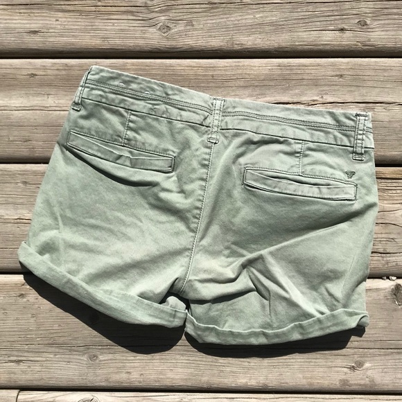 AEO Stretch Olive Shorts - Picture 3 of 3